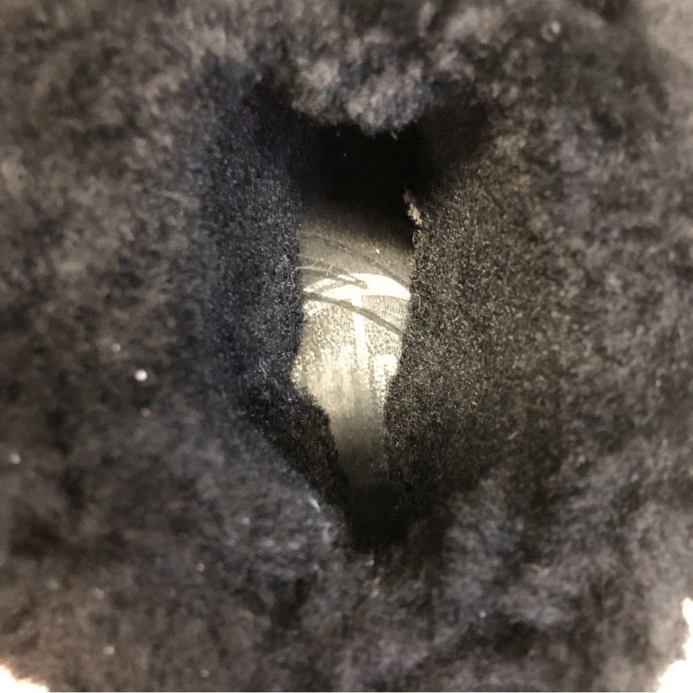 Fitflop Sheep Skin Shearing Genuine Leather Black Winter Boots Size 6.5 - Picture 12 of 16